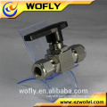 316L ball valve, 3pc PTFE ball valve seal ,ball valve handle